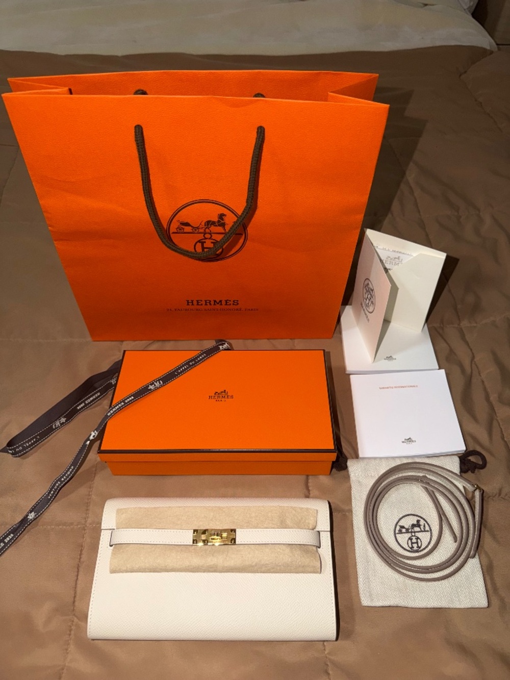 Hermes Kelly Wallet To Go Craie Epsom GHW 2026 - Full set - NEW/ UNUSED